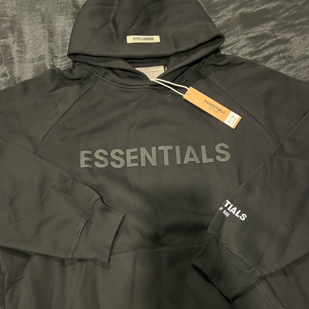 Black Fear of God Essentials hoodie